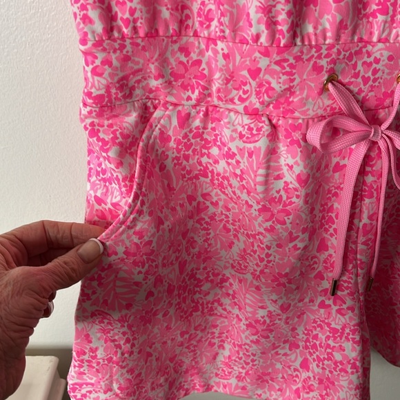 Lilly Pulitzer Jorge Romper in Print Pink Shandy Invest A Gator, Medium. - Picture 11 of 16